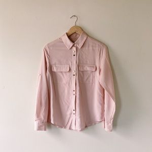 Pink sheer blouse